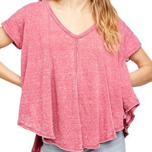 Free People Sammie V-necked Short Sleeved T-shirt, Lovebird